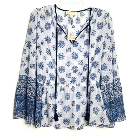 MICHAEL Michael Kors Printed Bell Sleeves Tunic - Picture 2 of 7